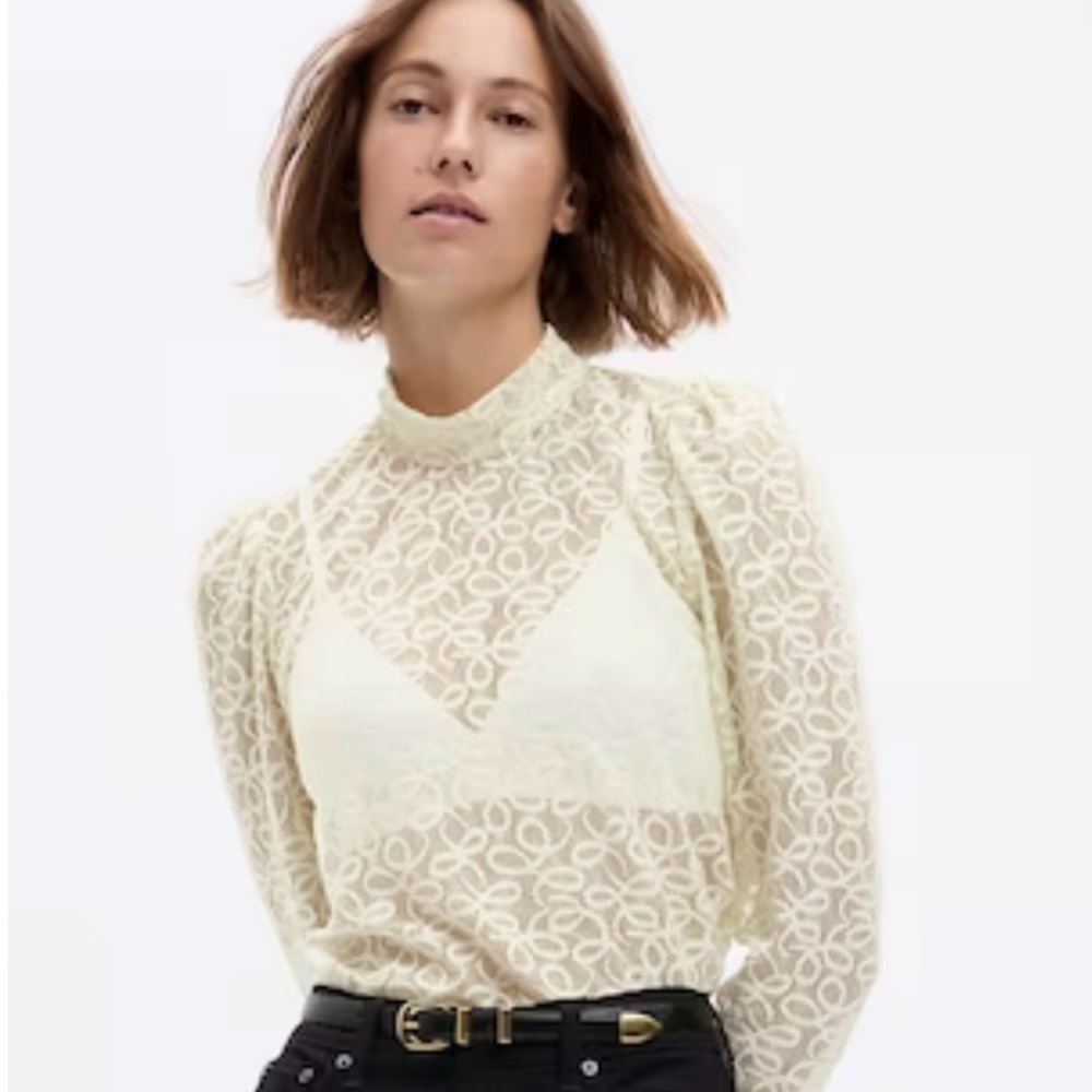 GAP sheer crochet top